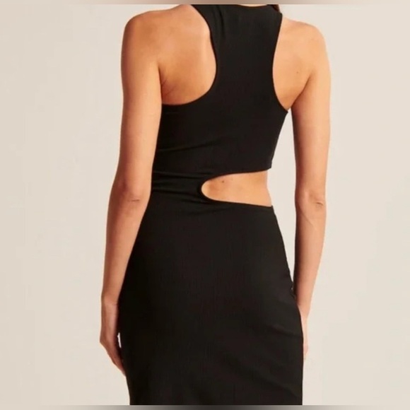 Abercrombie & Fitch Black Mini Dress with Cutout Size Medium - Picture 8 of 8